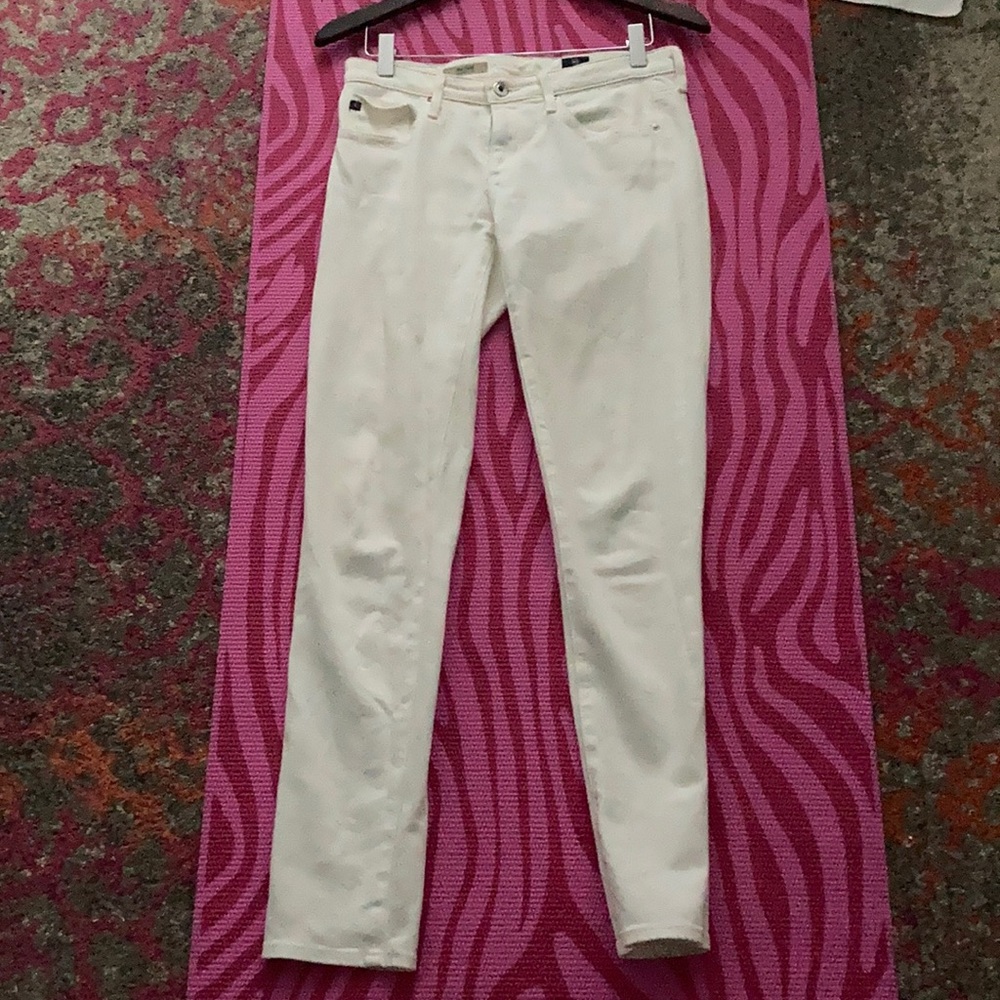 AG White slim jeans